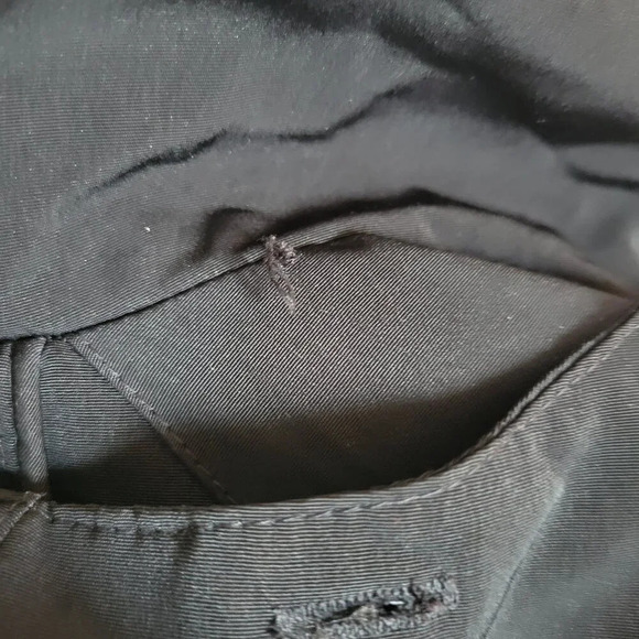 Fleet Street Black Trench Coat M, Drawstring Waist, Detachable Hood, Fall Office - Picture 8 of 14